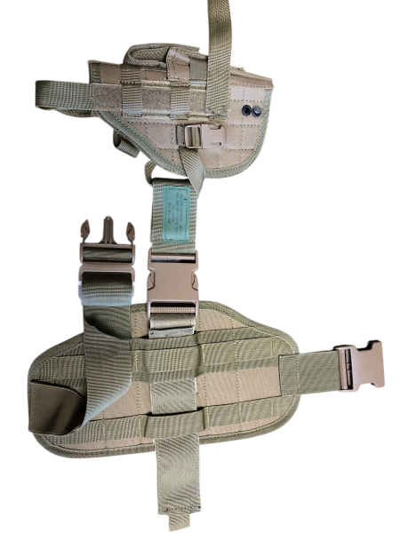 Pistolenbeinholster Molle Version in Coyote Tan